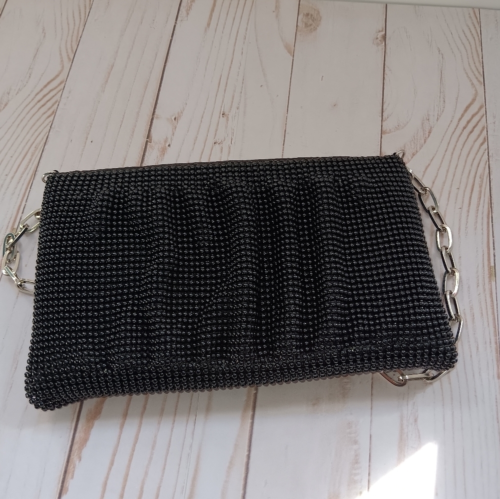 La Regale Mesh Evening Party Small Purse Chain Link Strap - Picture 2 of 15